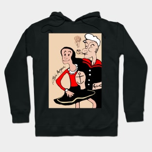 Popeye the sailor man and Olive Oyl Hoodie